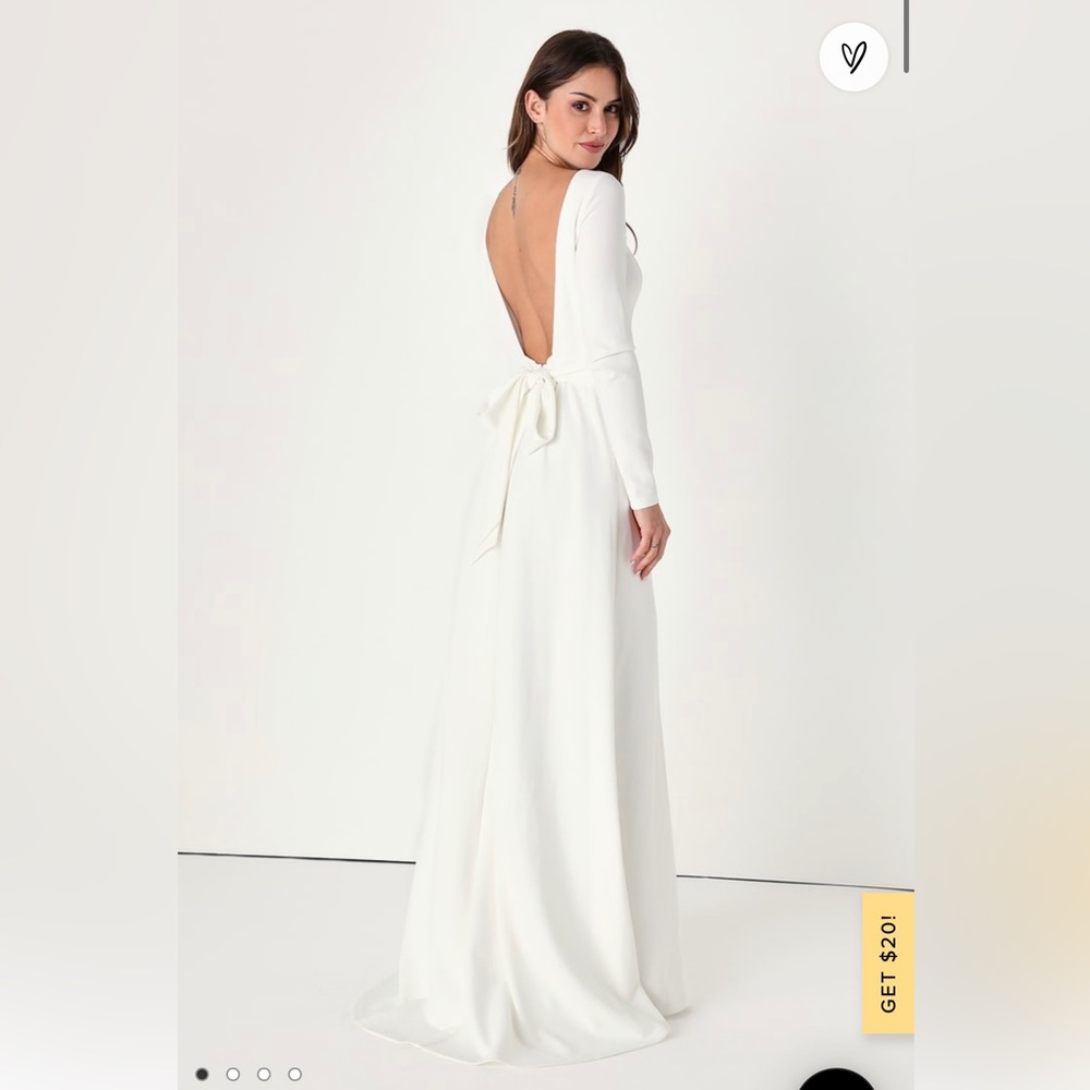 NWT Lulus white iconic love story bridal gown in white (L)